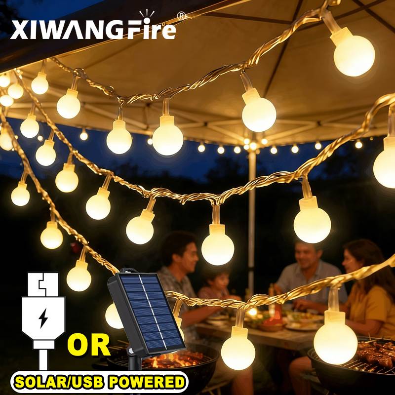 Lighting Decor Living Room - 3-10M 태양광/USB/배터리 스트링 조명, 요정 글로브
