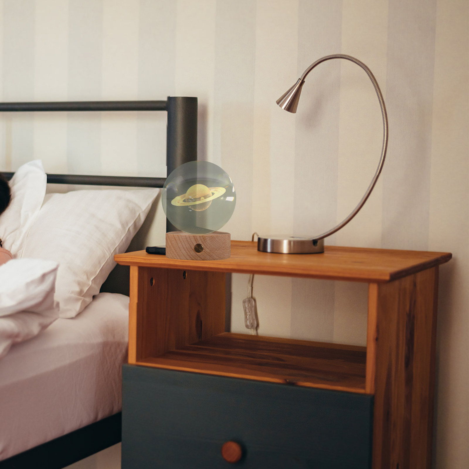 Lighting Home Decor Ideas - 3D 각인 크리스탈 볼 무드등 귀여운