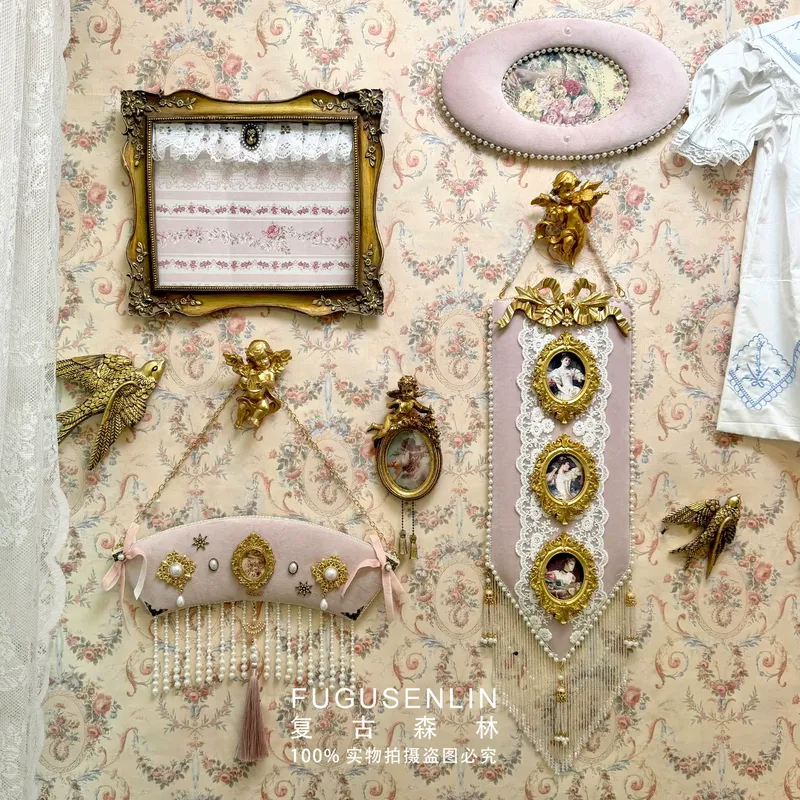 Lighting Room Decor Photo - 레트로 수제 고급스러운 궁정 스타일 핑크
