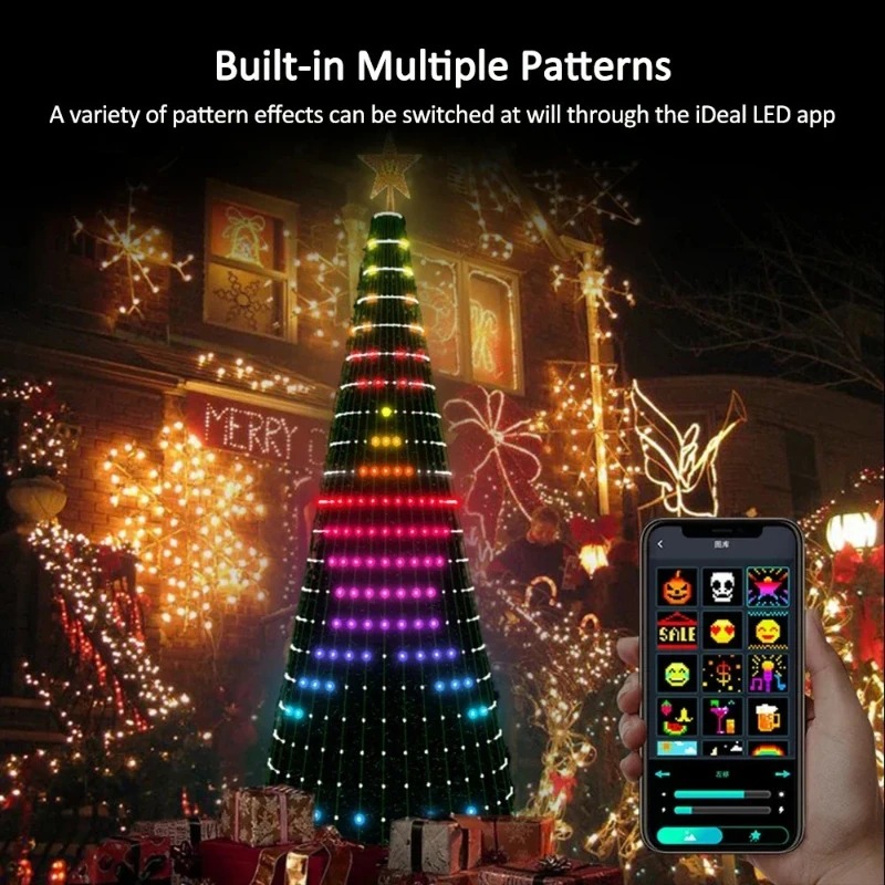 Lighting Tree Decor - 크리스마스 스타 트리 조명 RGB LED,