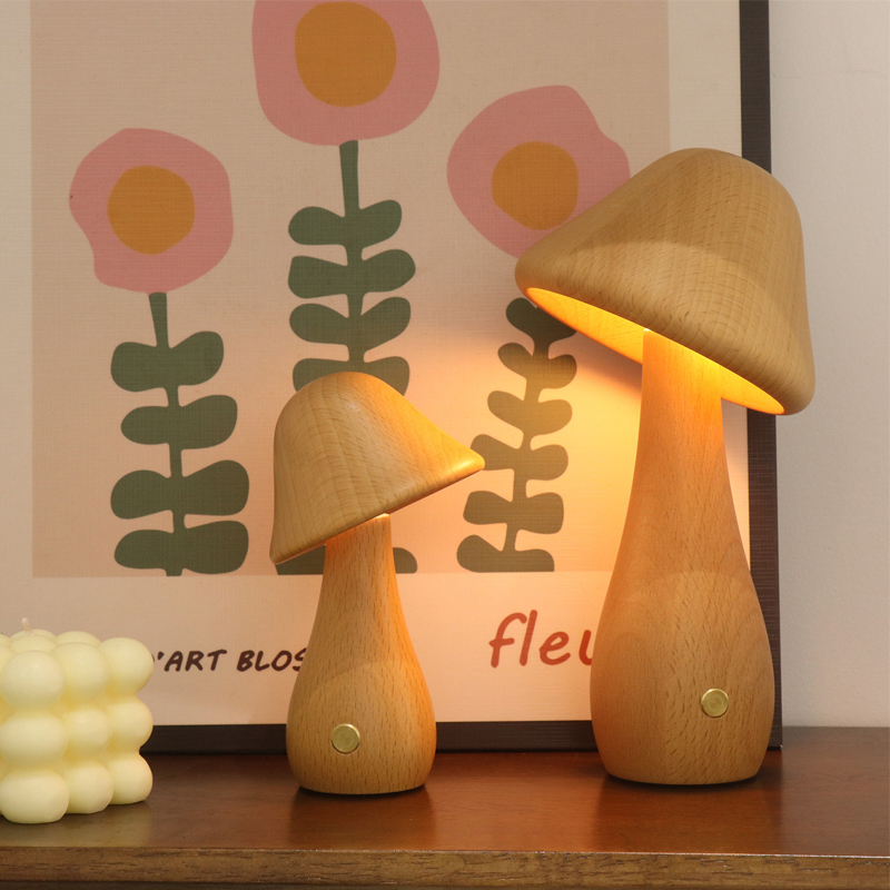 Mushroom Table Lamp - 버섯 테이블 램프 나무 책상 램프