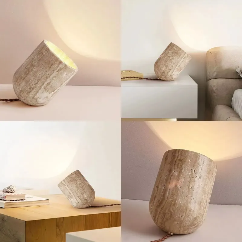 Lighting Decor Living Room - 모던 침실 트래버틴 플로어 램프 천연