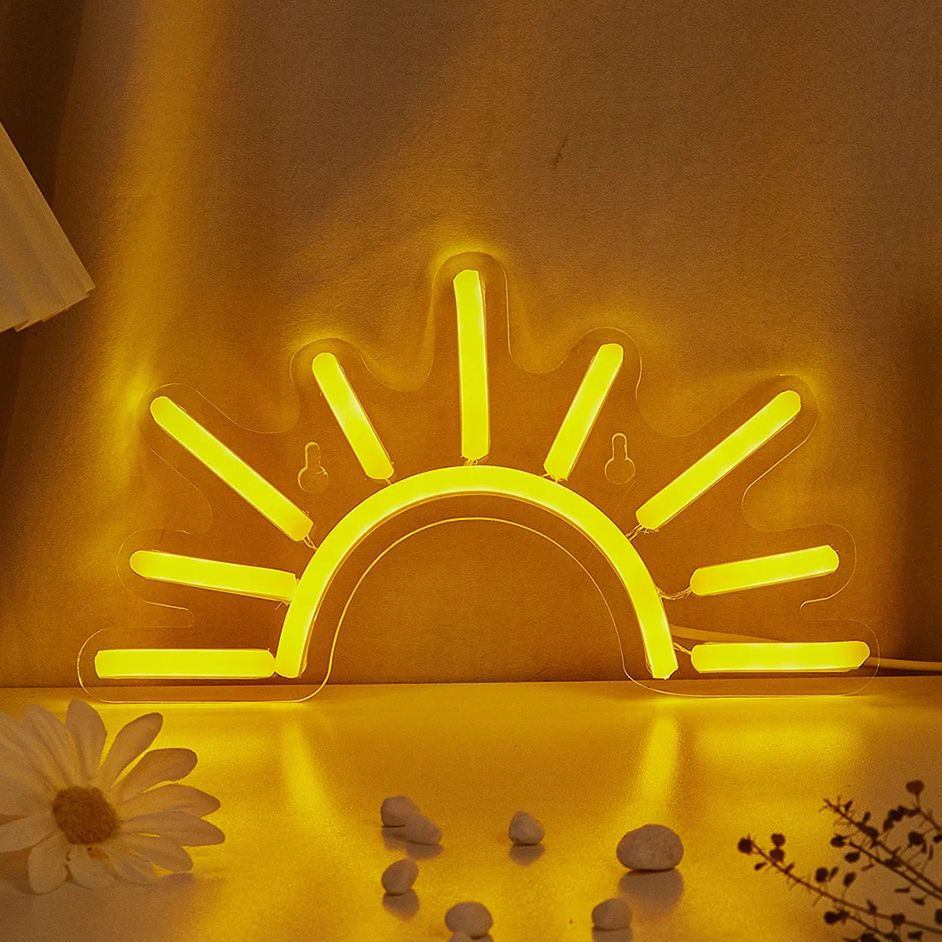 Lighting Decor Sunrise - Chi-Buy 일출 모양 LED 네온 사인,