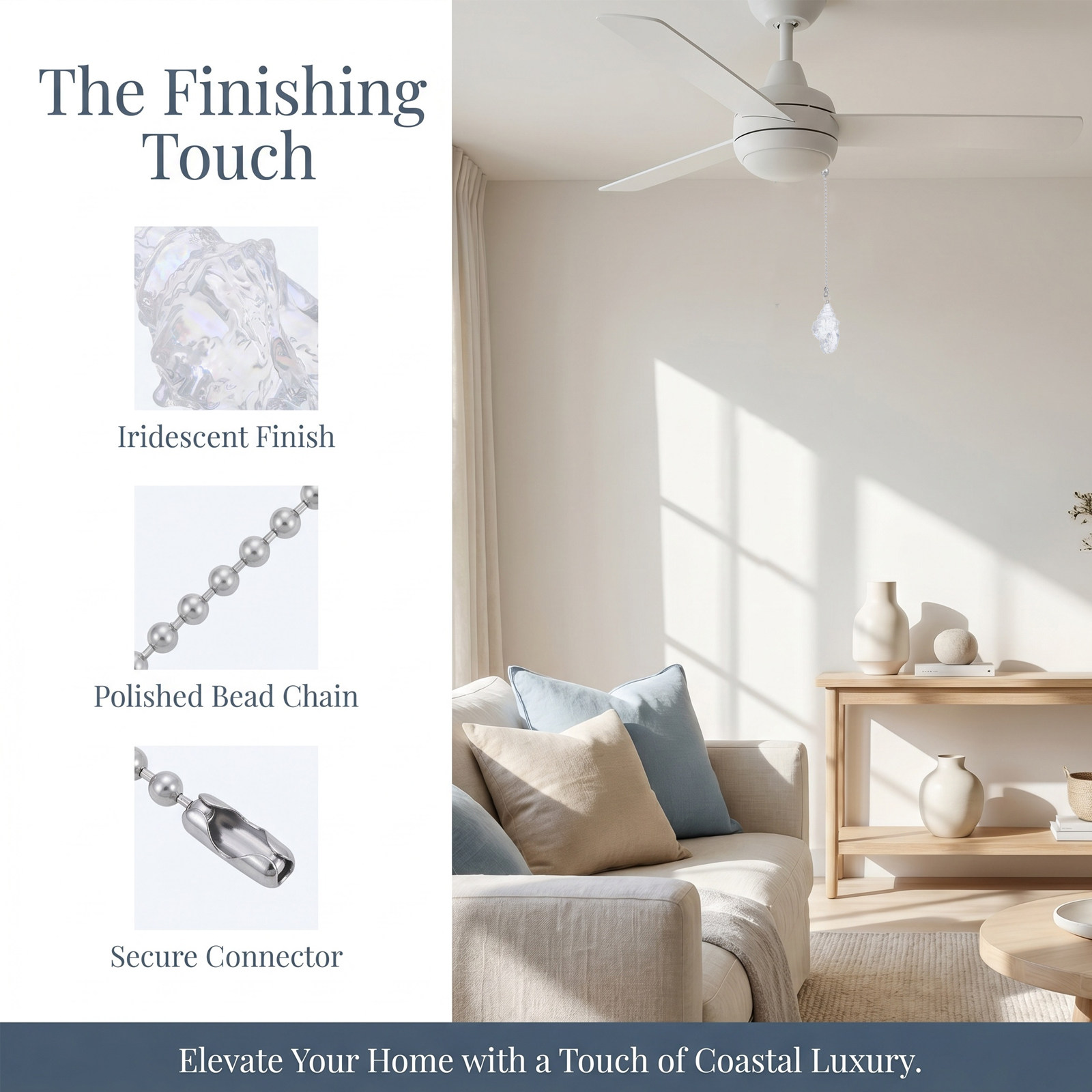 천장 선풍기 풀 체인 2.5인치 장식용 비즈 펜던트 크 - Decor Lighting Ceiling Fans 리뷰 및 가격