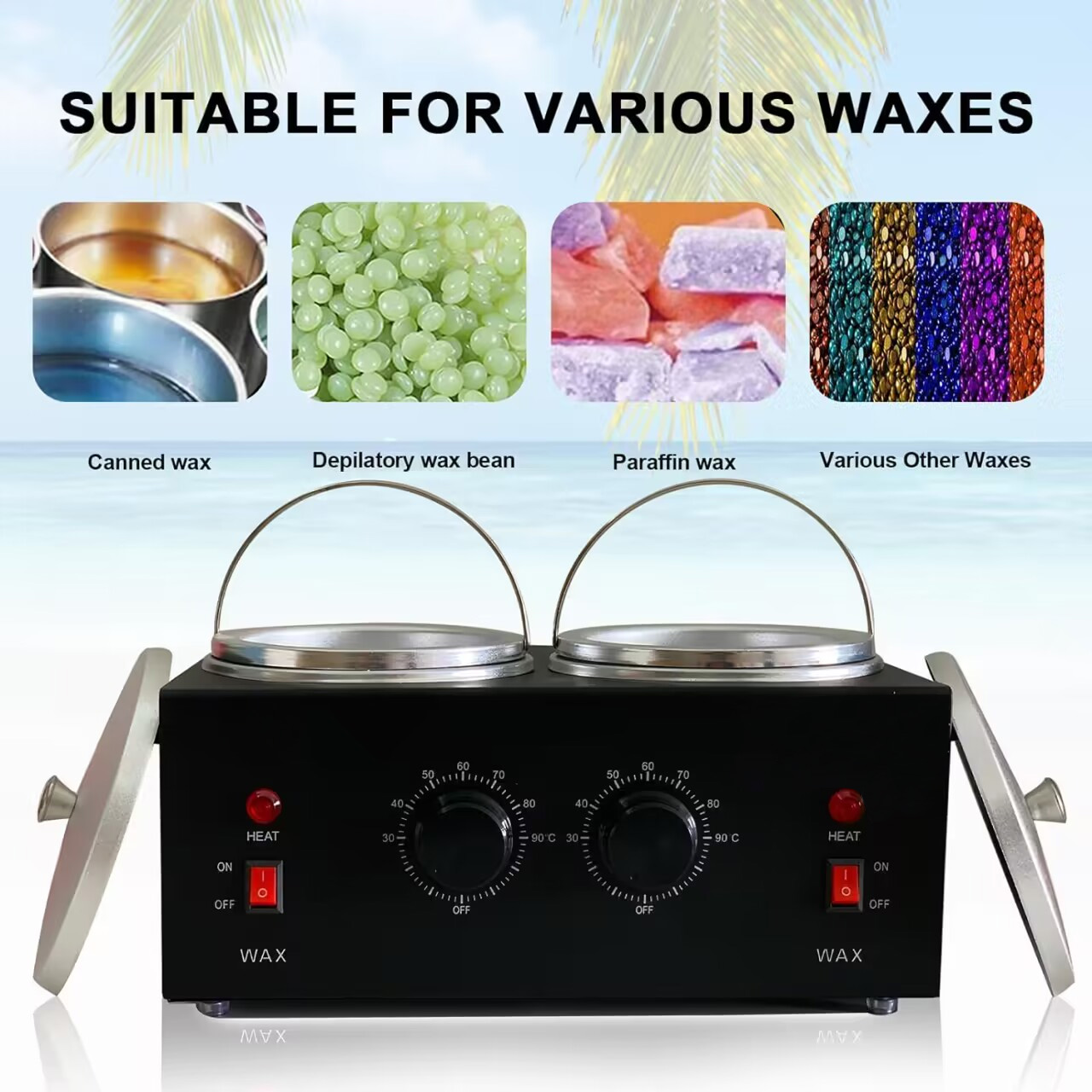 듀얼 왁스 포트 전문 전기 왁스 히터 기계, 파라핀 왁 - Wax Melter Electric 리뷰 및 가격
