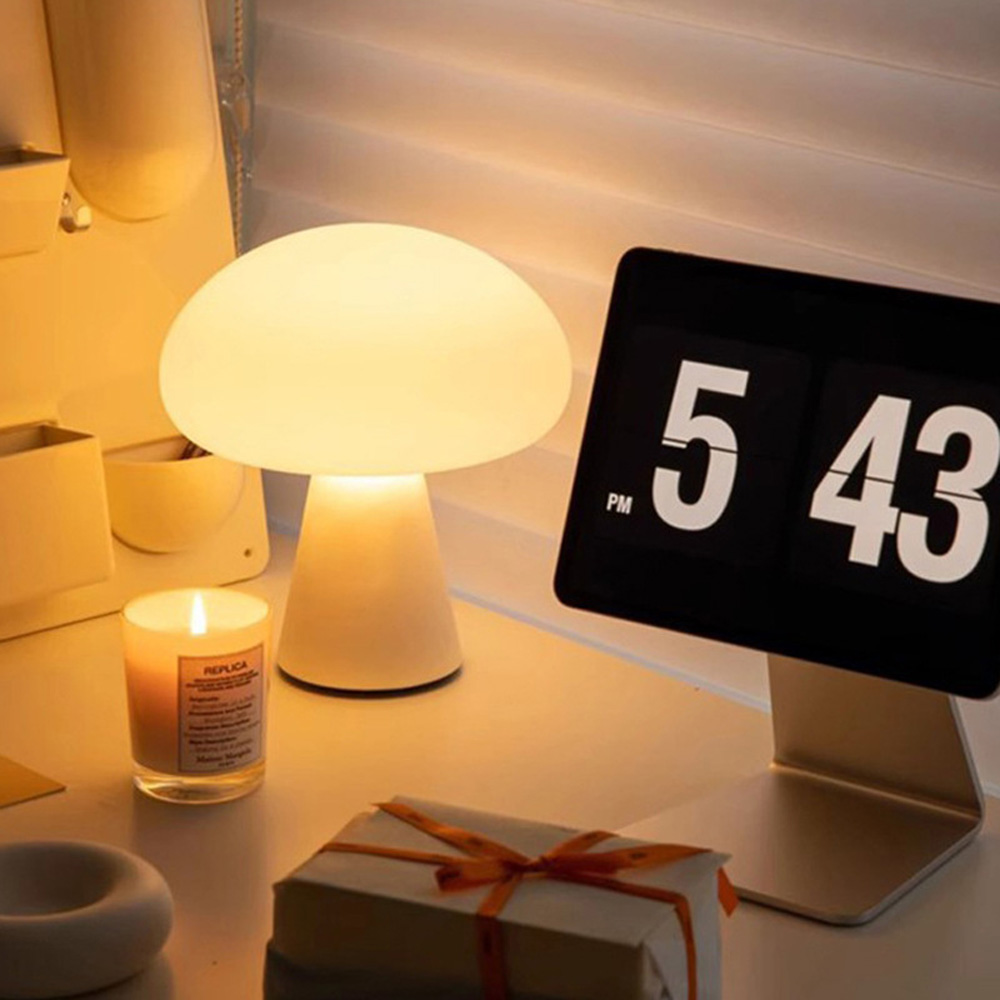 버섯 모양 LED 테이블 램프 무단계 조광 가능 조절  - Mushroom Table Lamp 리뷰 및 가격