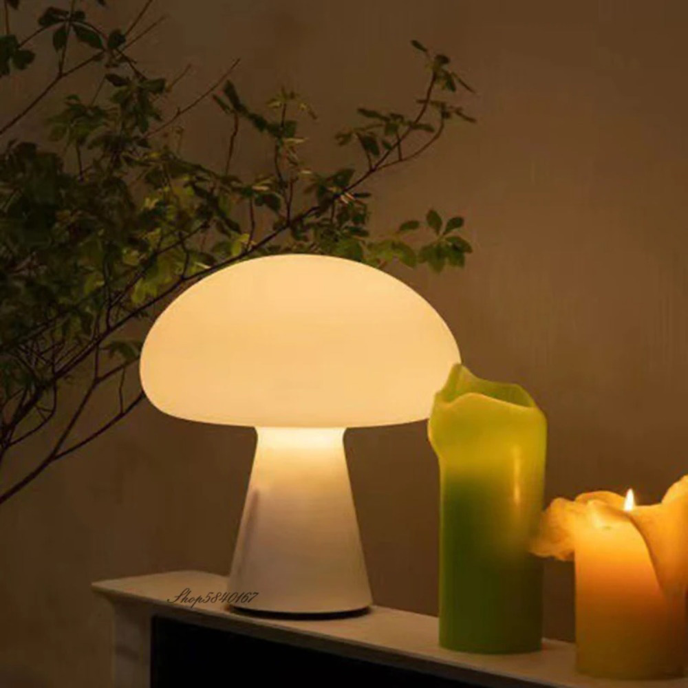 버섯 모양 LED 테이블 램프 무단계 조광 가능 조절  - Mushroom Table Lamp 리뷰 및 가격