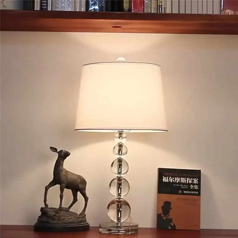 모던 럭셔리 크리스탈 데스크 램프 노르딕 스타일 서재  - Lighting Room Decor Photo 리뷰 및 가격