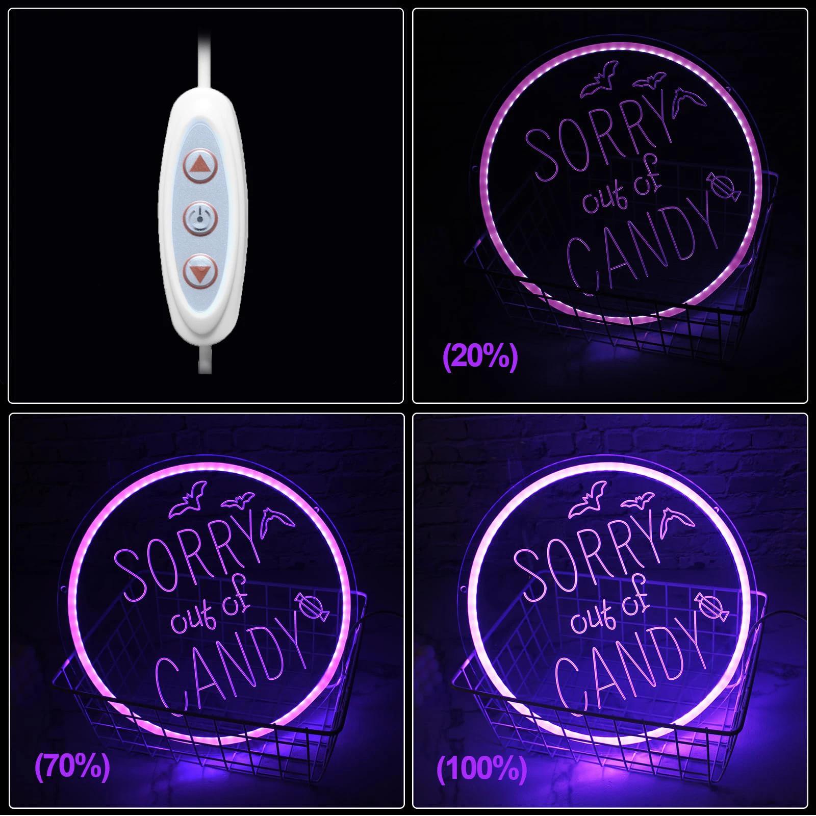 캔디 LED 네온사인 디머블 네온 조명 할로윈 홈 트릭 - Home Decor Lighting Tricks 리뷰 및 가격