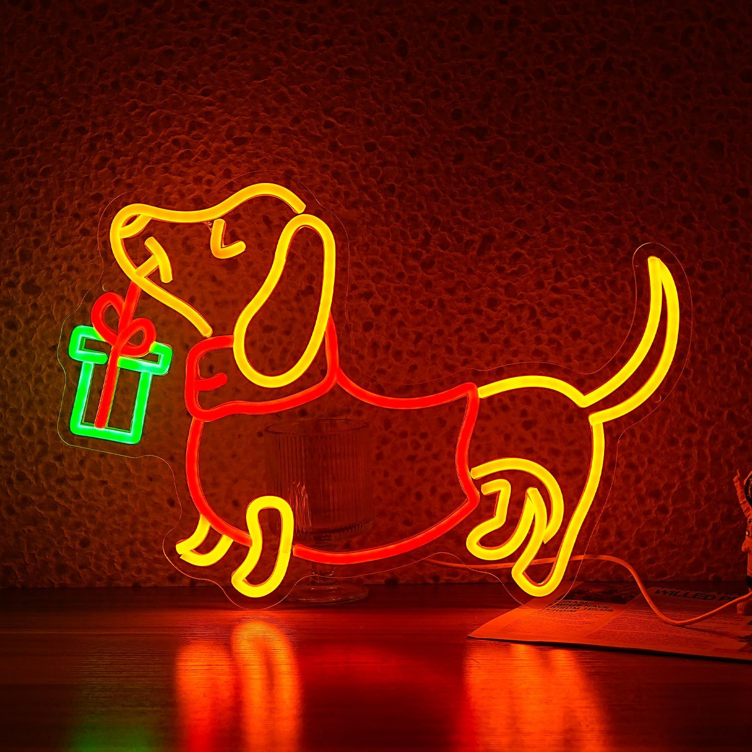 USB 디밍 가능한 닥스훈트 네온 사인 LED 조명,  - Lighting Home Decor Ideas 리뷰 및 가격