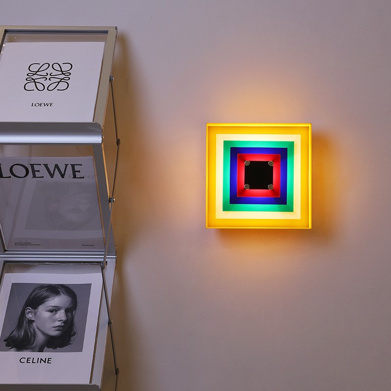 Memphis 중세 벽 램프, 바우하우스 컬러 사진 프 - Lighting Room Decor Photo 리뷰 및 가격
