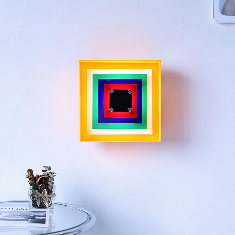 Memphis 중세 벽 램프, 바우하우스 컬러 사진 프 - Lighting Room Decor Photo 리뷰 및 가격
