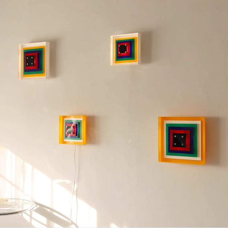 Memphis 중세 벽 램프, 바우하우스 컬러 사진 프 - Lighting Room Decor Photo 리뷰 및 가격