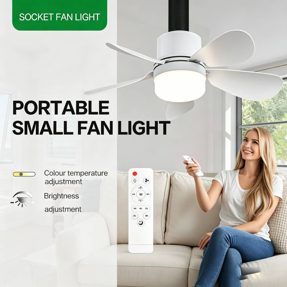 리모컨이 있는 소켓 팬 조명, LED가 있는 소형 천장 - Lighting Decoration For Home 리뷰 및 가격