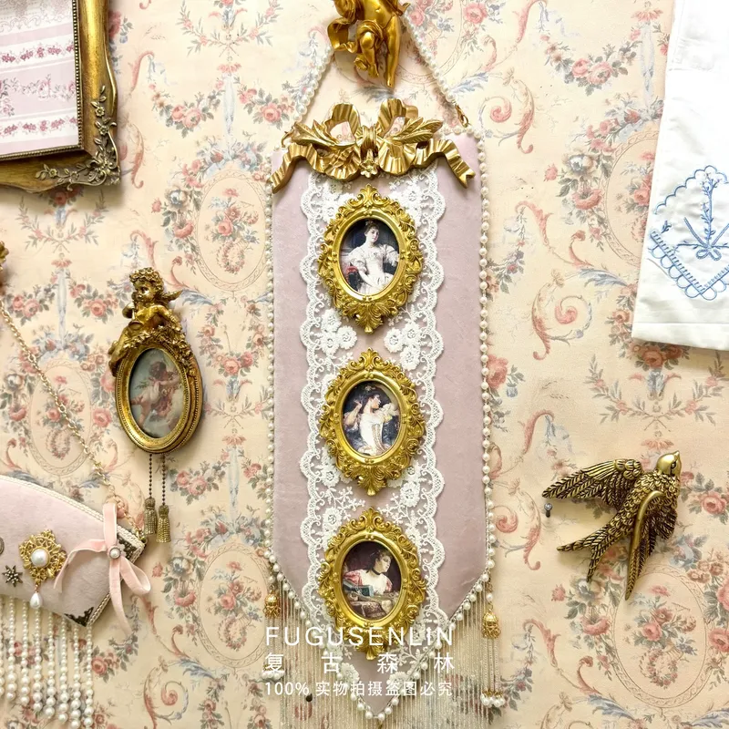 레트로 수제 고급스러운 궁정 스타일 핑크 벨벳 릴리프  - Lighting Room Decor Photo 리뷰 및 가격