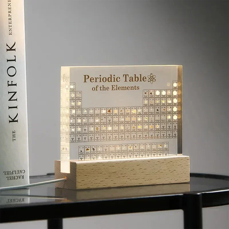 멘델레예프 주기율표 아크릴 프린트와 나무 조명 받침대  - Lighting Home Decor Ideas 리뷰 및 가격