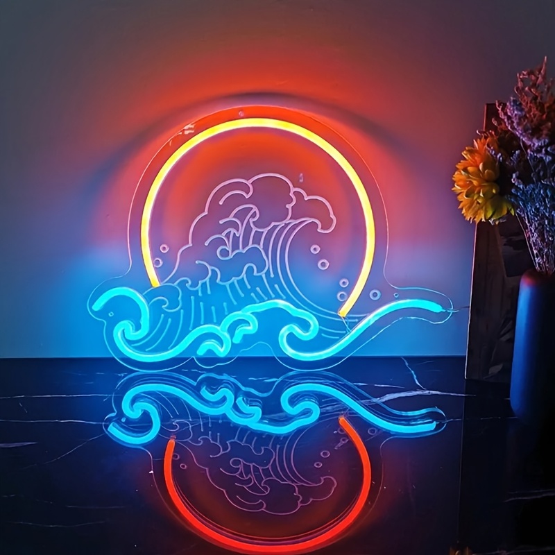 웨이브 월 네온 라이트 사인 일출 일몰 LED 네온 사 - Lighting Decor Sunrise 리뷰 및 가격