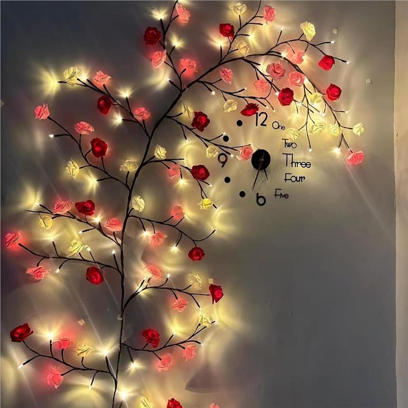 USB DIY 메이플 로즈 윌로우 바인 램프 8가지 모 - Lighting Decoration For Home 리뷰 및 가격