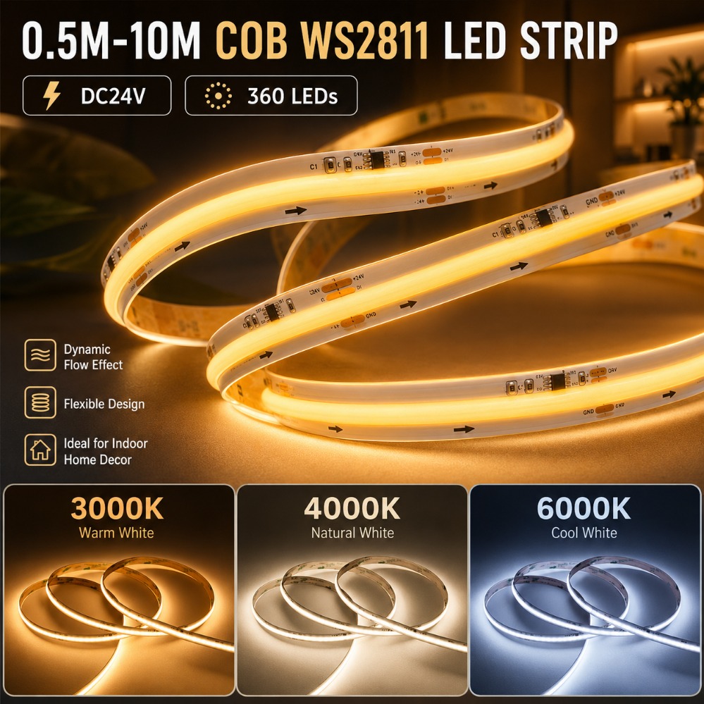 DC24V WS2811 COB LED 스트립 주소 지정 - Decor Lighting Address 리뷰 및 가격