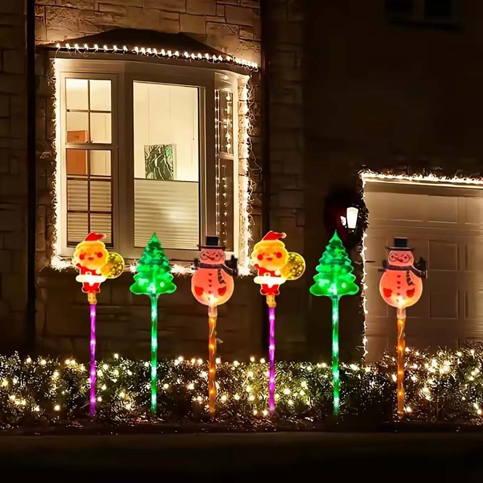 솔라 산타클로스 & 크리스마스 트리 & 엘크 6 in  - Lighting Tree Decor 리뷰 및 가격