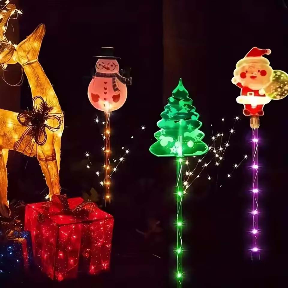 솔라 산타클로스 & 크리스마스 트리 & 엘크 6 in  - Lighting Tree Decor 리뷰 및 가격
