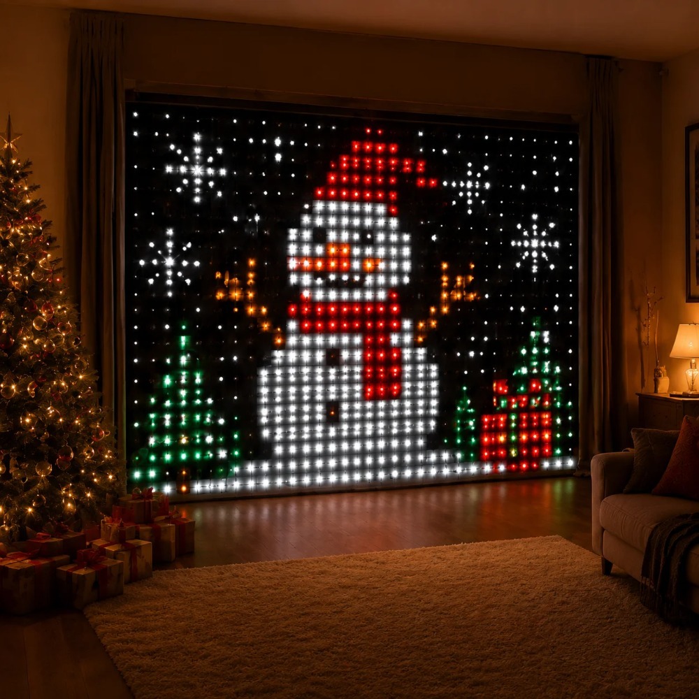 LED 픽셀 커튼 조명 블루투스 앱 제어 RGB 스마트 - Lighting Decoration For Home 리뷰 및 가격