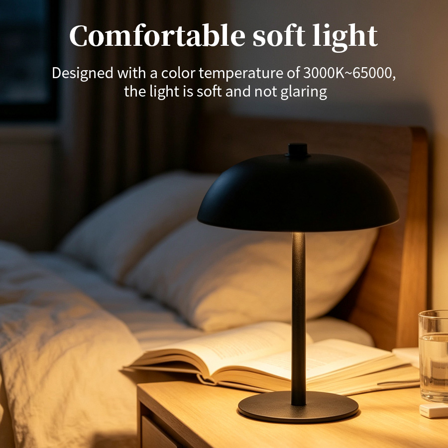 무선 버섯 모양 데스크 램프 3색 터치 컨트롤 디밍 가 - Mushroom Table Lamp 리뷰 및 가격