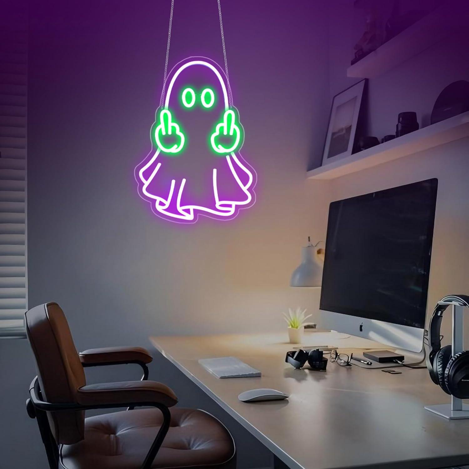 유령 네온사인 USB 전원 LED 디밍 가능 네온 조명 - Lighting Decoration For Home 리뷰 및 가격
