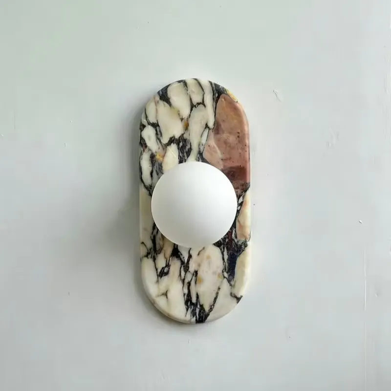 SJX 미니멀리스트 내추럴 칼라카타 비올라 대리석 벽등 - Lighting Decor Living Room 리뷰 및 가격