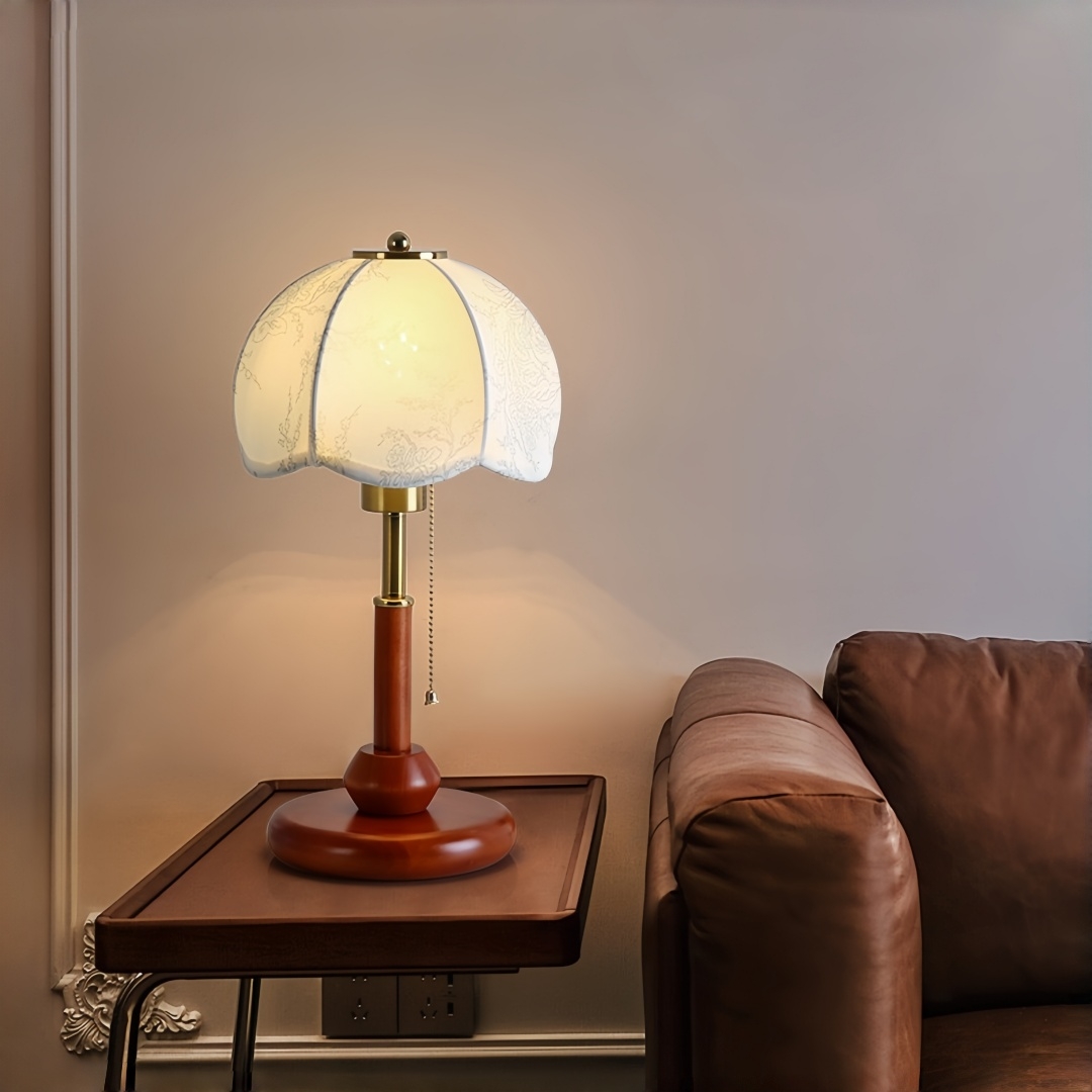 빈티지 스캘럽 돔 테이블 램프, 침실 협탁, 서재, 현 - Lighting Decoration For Home 리뷰 및 가격
