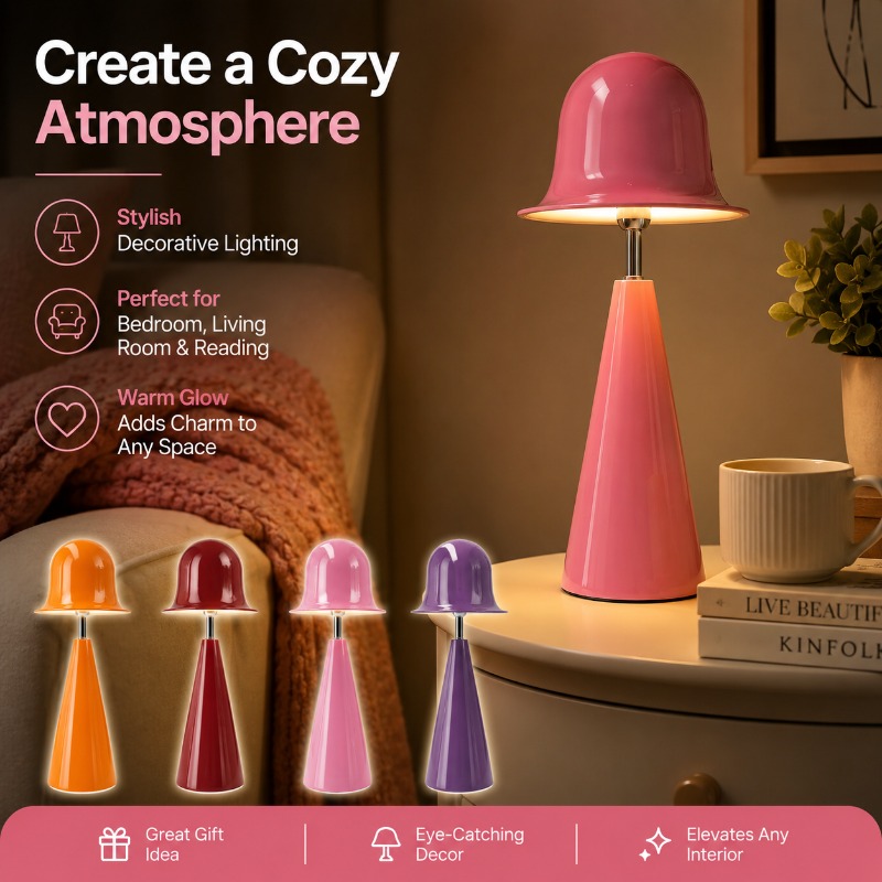 현대적인 창의적인 버섯 모양 테이블 램프 USB 충전식 - Mushroom Table Lamp 리뷰 및 가격