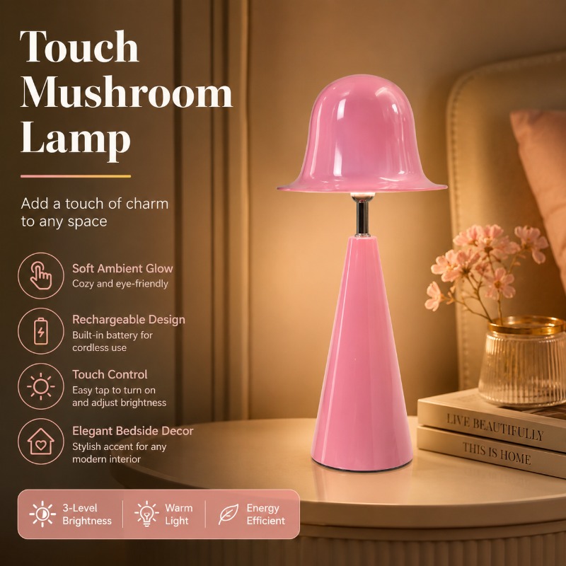 현대적인 창의적인 버섯 모양 테이블 램프 USB 충전식 - Mushroom Table Lamp 리뷰 및 가격