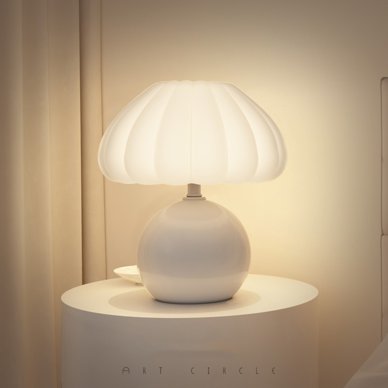 크림 스타일 침대 옆 테이블 램프 프랑스 스타일 눈 보 - Mushroom Table Lamp 리뷰 및 가격