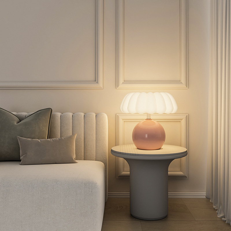 크림 스타일 침대 옆 테이블 램프 프랑스 스타일 눈 보 - Mushroom Table Lamp 리뷰 및 가격