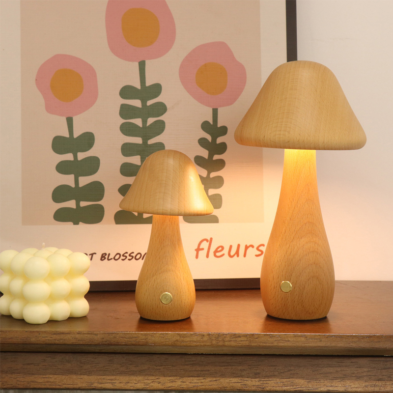 버섯 테이블 램프 나무 책상 램프 터치 센서 충전식 무 - Mushroom Table Lamp 리뷰 및 가격