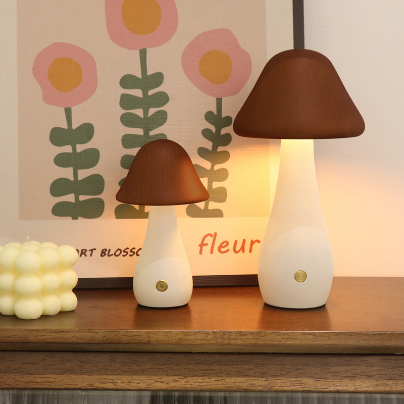 버섯 테이블 램프 나무 책상 램프 터치 센서 충전식 무 - Mushroom Table Lamp 리뷰 및 가격