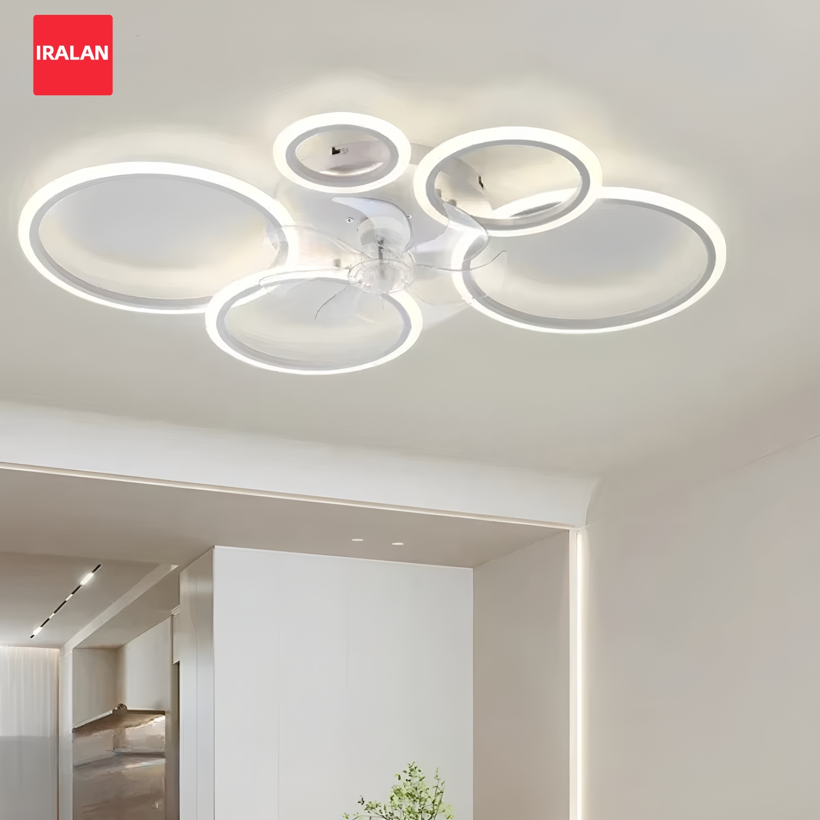 LED 조명이 있는 링형 천장 선풍기, 북유럽 미니멀리 - Decor Lighting Ceiling Fans 리뷰 및 가격