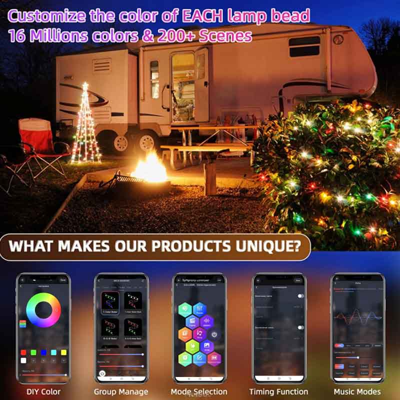 블루투스 LED 스트링 조명 USB 5V 드림컬러 RG - Decor Lighting Address 리뷰 및 가격