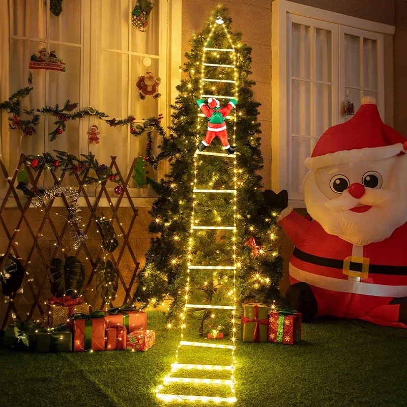 LED 크리스마스 조명 산타클로스 장식 사다리형 조명줄 - Lighting Tree Decor 리뷰 및 가격