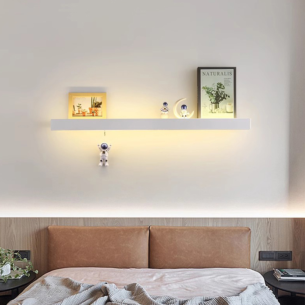 현대식 LED 조명 플로팅 벽걸이 선반 알루미늄 디스플 - Lighting Room Decor Photo 리뷰 및 가격