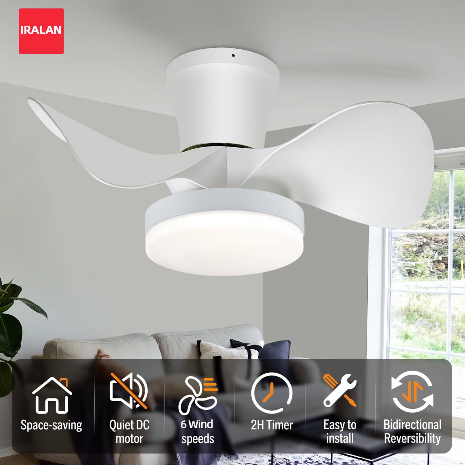 22인치 모던 천장 선풍기 조명, 리모컨 타이머, 3색 - Decor Lighting Ceiling Fans 리뷰 및 가격