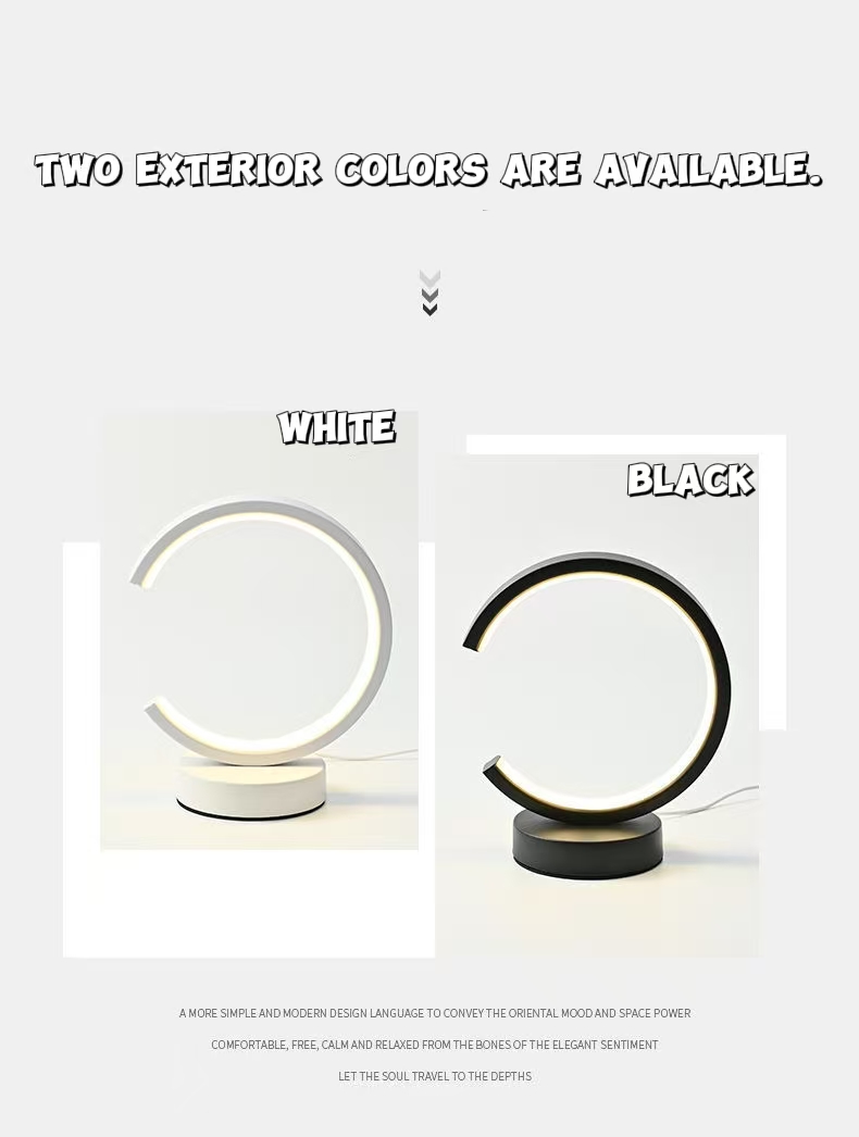 20CM LED 간단한 원형 링 테이블 램프 침실 머리 - Lighting Decor Living Room 리뷰 및 가격