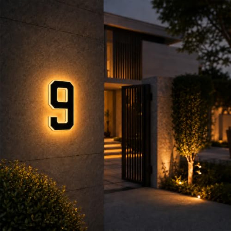 태양열 LED 집 번호 표시등 방수 주소 문패 라이트  - Decor Lighting Address 리뷰 및 가격