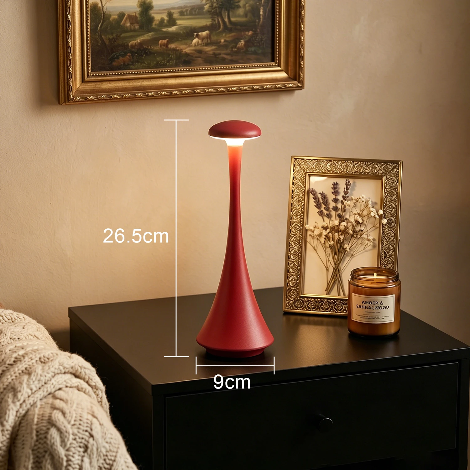 GGbingo 버섯 모양 테이블 램프 충전식 무선 터치 - Mushroom Table Lamp 리뷰 및 가격