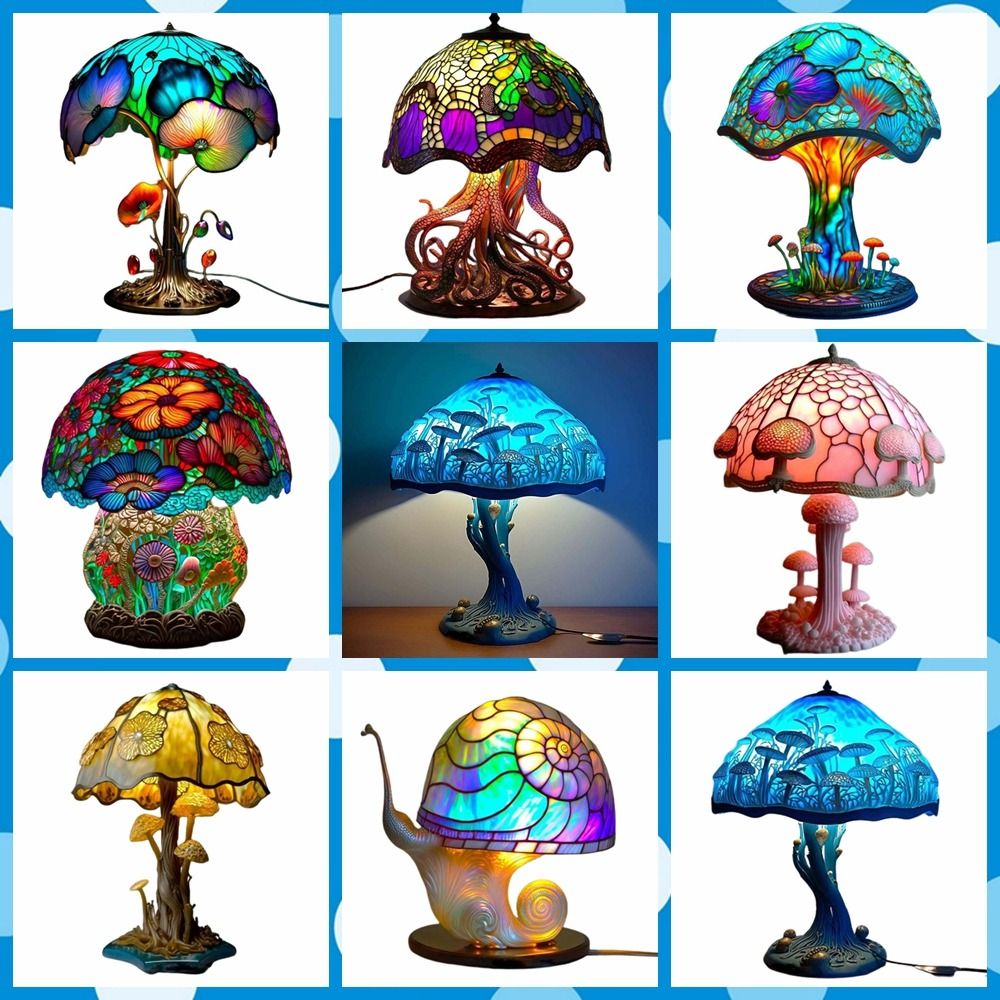 고품질 미적 디자인 테이블 램프, 차분한 조명, 식물  - Mushroom Table Lamp 리뷰 및 가격