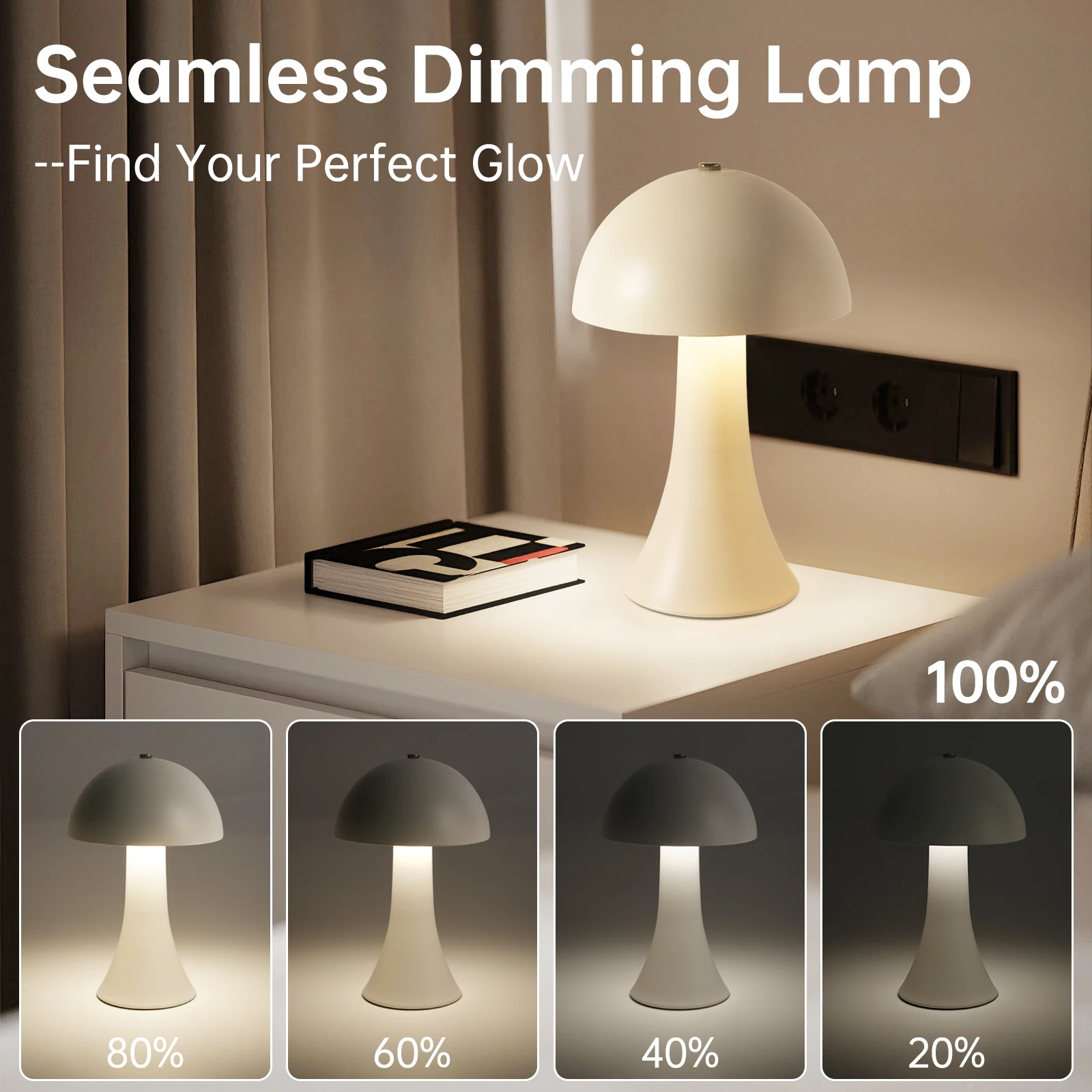 GGbingo 충전식 신형 LED 테이블 램프 레트로  - Mushroom Table Lamp 리뷰 및 가격