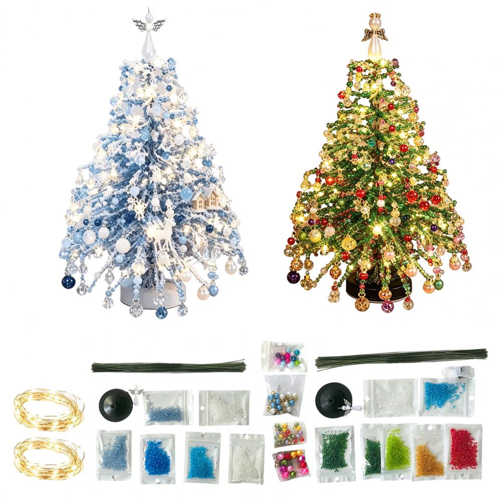 2개의 DIY 비즈 크리스마스 트리 키트(LED 조명  - Lighting Tree Decor 리뷰 및 가격