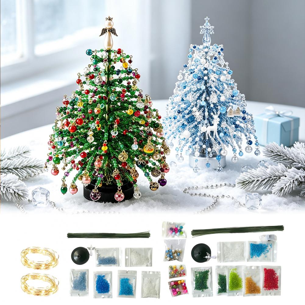 2개의 DIY 비즈 크리스마스 트리 키트(LED 조명  - Lighting Tree Decor 리뷰 및 가격