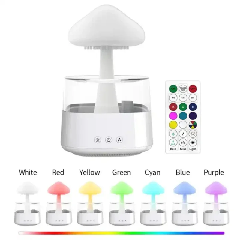 구름과 빗방울 가습기 다채로운 버섯 모양 열대우림 아로 - Mushroom Table Lamp 리뷰 및 가격