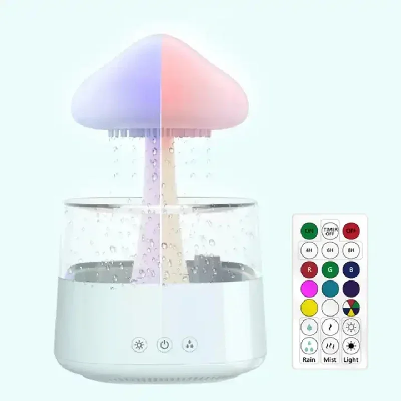 구름과 빗방울 가습기 다채로운 버섯 모양 열대우림 아로 - Mushroom Table Lamp 리뷰 및 가격